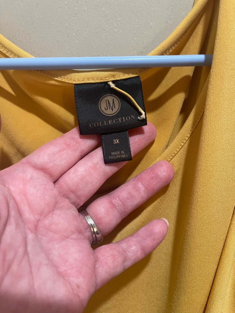 NWOT- JM Collection Mustard Gold Cold-Shoulder Tunic size 3x - Picture 2 of 4